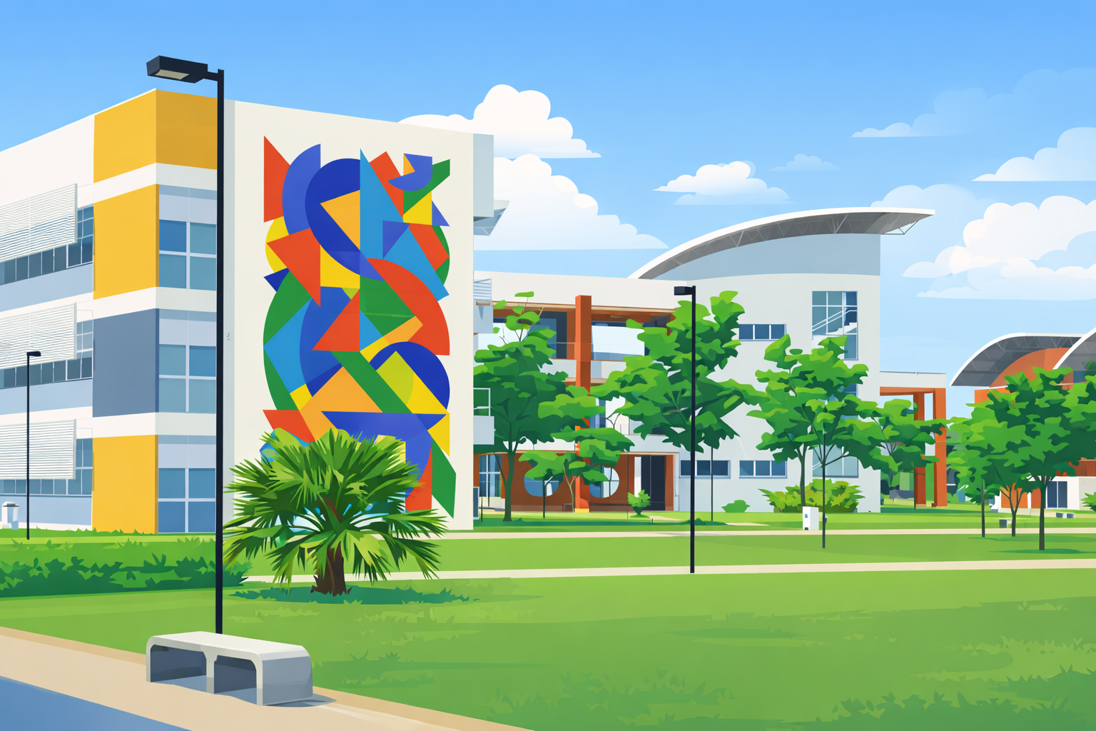 Ilustração do campus da EACH-USP